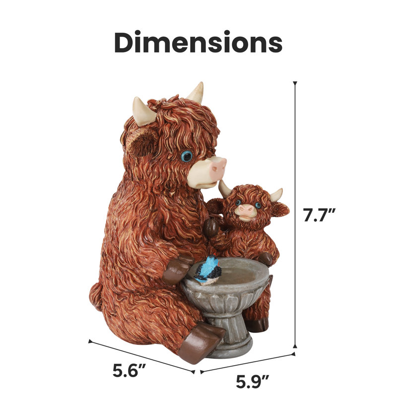 Statue de vache Math & Calf