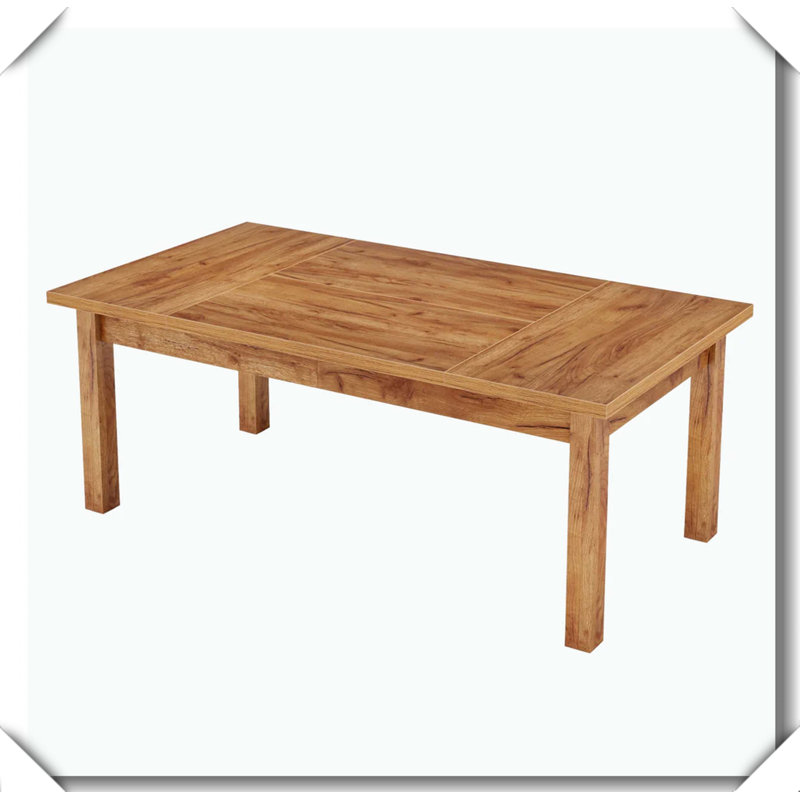 Table de salle à manger rustique à finition noyer, élégante et polyvalente