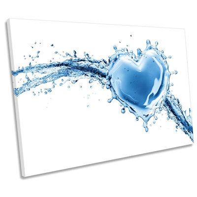 Heart Water Bathroom - Wrapped Canvas Print