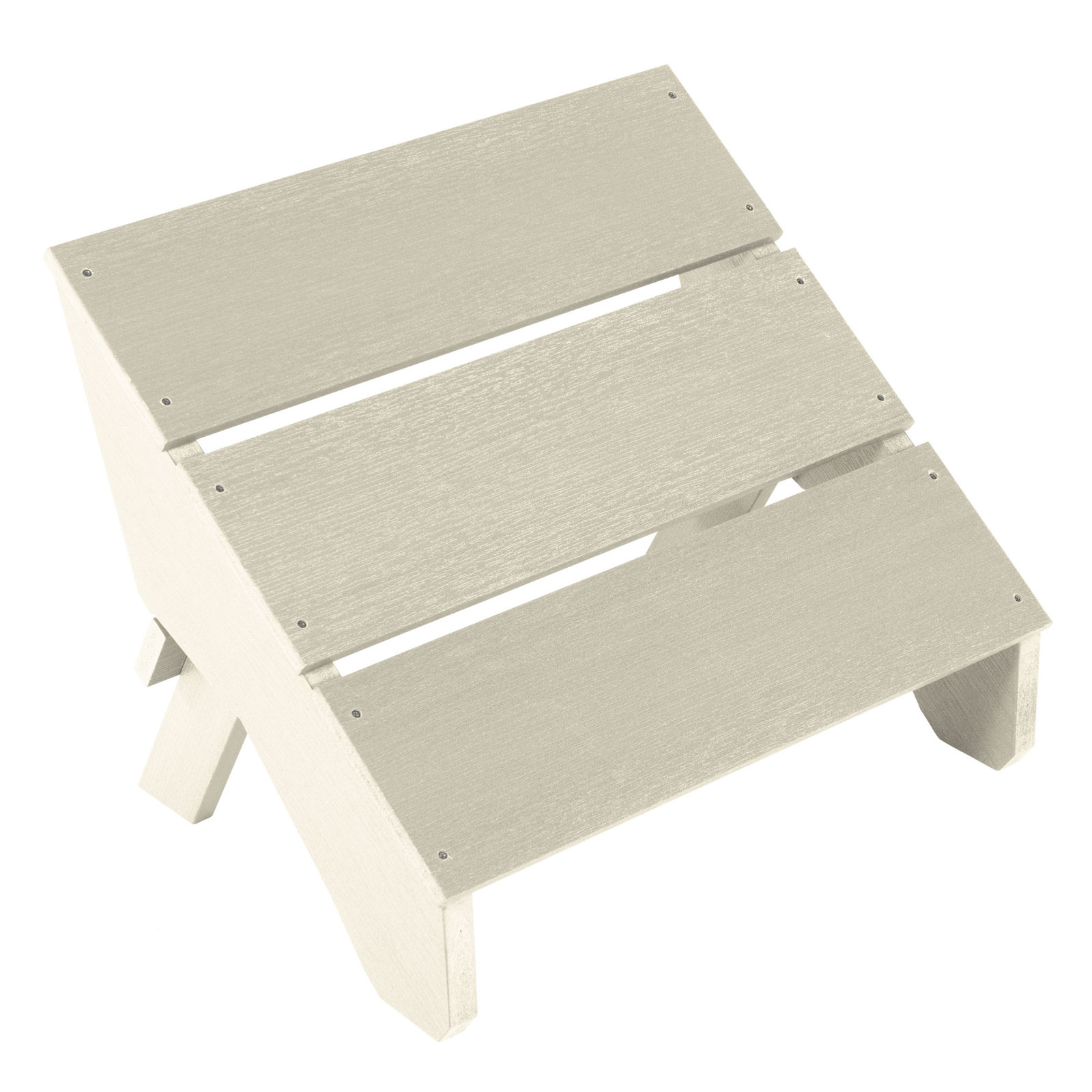 Byrnes Outdoor Ottoman, Whitewash