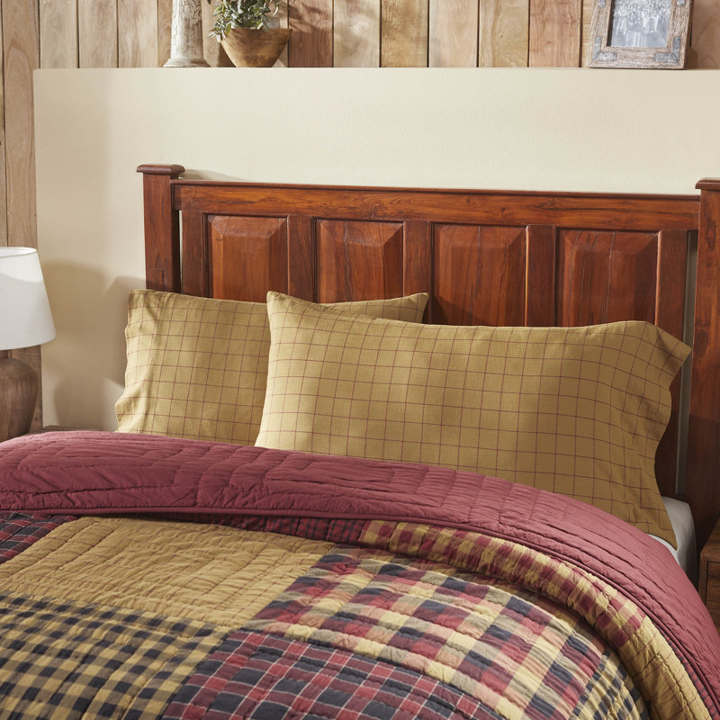 Connell 100% Cotton Flatweave Plaid - Set of 2, King