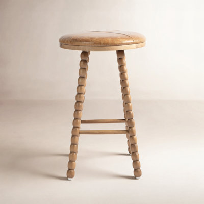 Bramhall 26" Genuine Leather Counter Stool