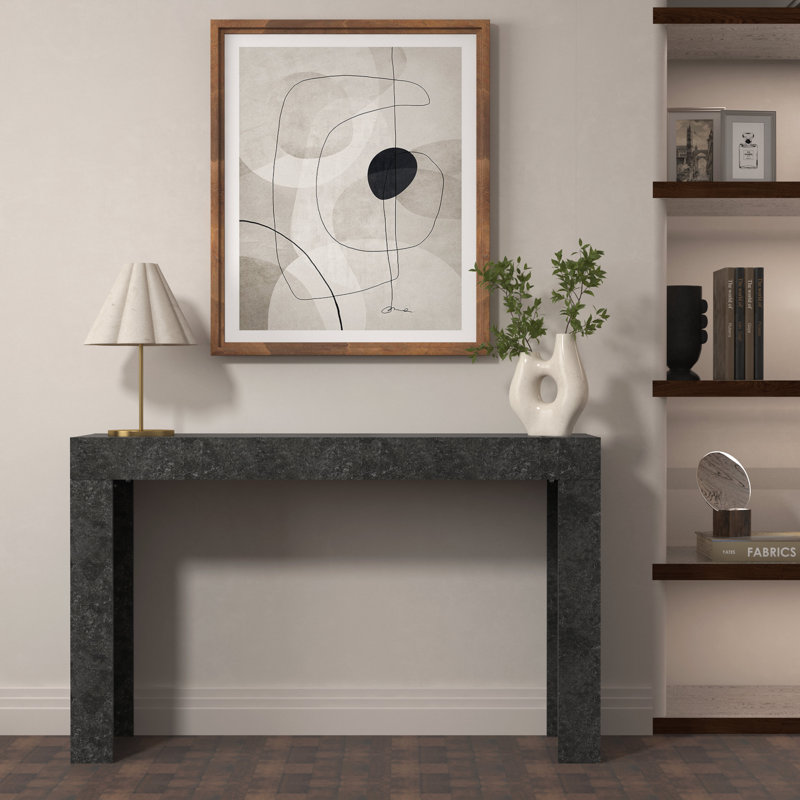 Caomhan 46.9“ Console Table, Ash Stone