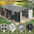12 ft. W x 16 ft. D Large Outdoor Metal Shed, All-Steel Construction with Windows and Lockable Doors