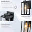 Matte Black 28.5cm H Outdoor Sconce