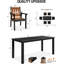 Ensemble de table de salle à manger d'extérieur toutes saisons avec chaises à accoudoirs 7 pièces-1854037583-1854037580