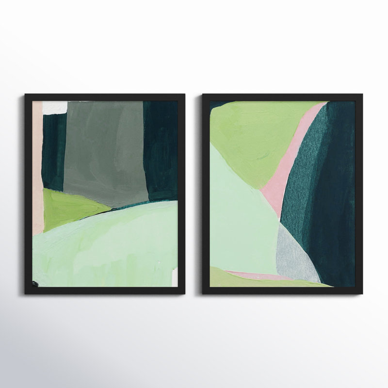 Into The Hills Painting by Andrea Stokes, 24" W x 30" H, Black Framed