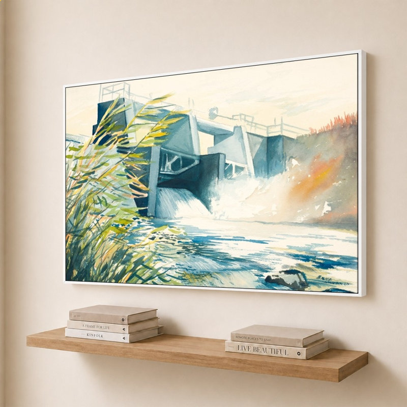 «Industrial Dam» par Bruce Nawrocke - Impression sur toile