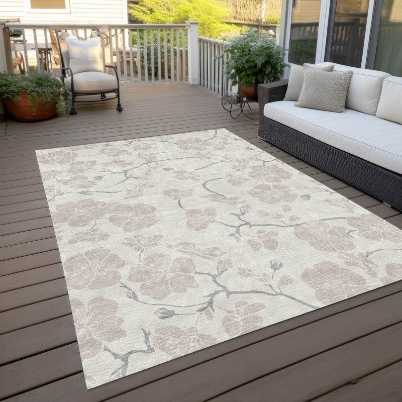Tapis ivoire intérieur / extérieur Ensa , 10 pi x 14 pi