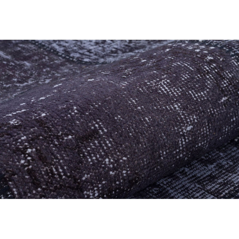 Tapis anthracite moderne fabriqué à la main moderne