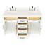 Meuble-lavabo double en bois massif Tidworth avec plateau en quartz blanc de 1,5 po-851666854-818783555