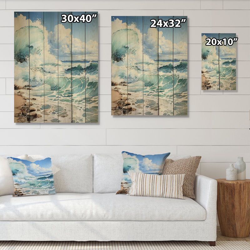 Florida Ocean Serenity sur impression sur bois, H 40 po x l 30 po x P 0,78 po