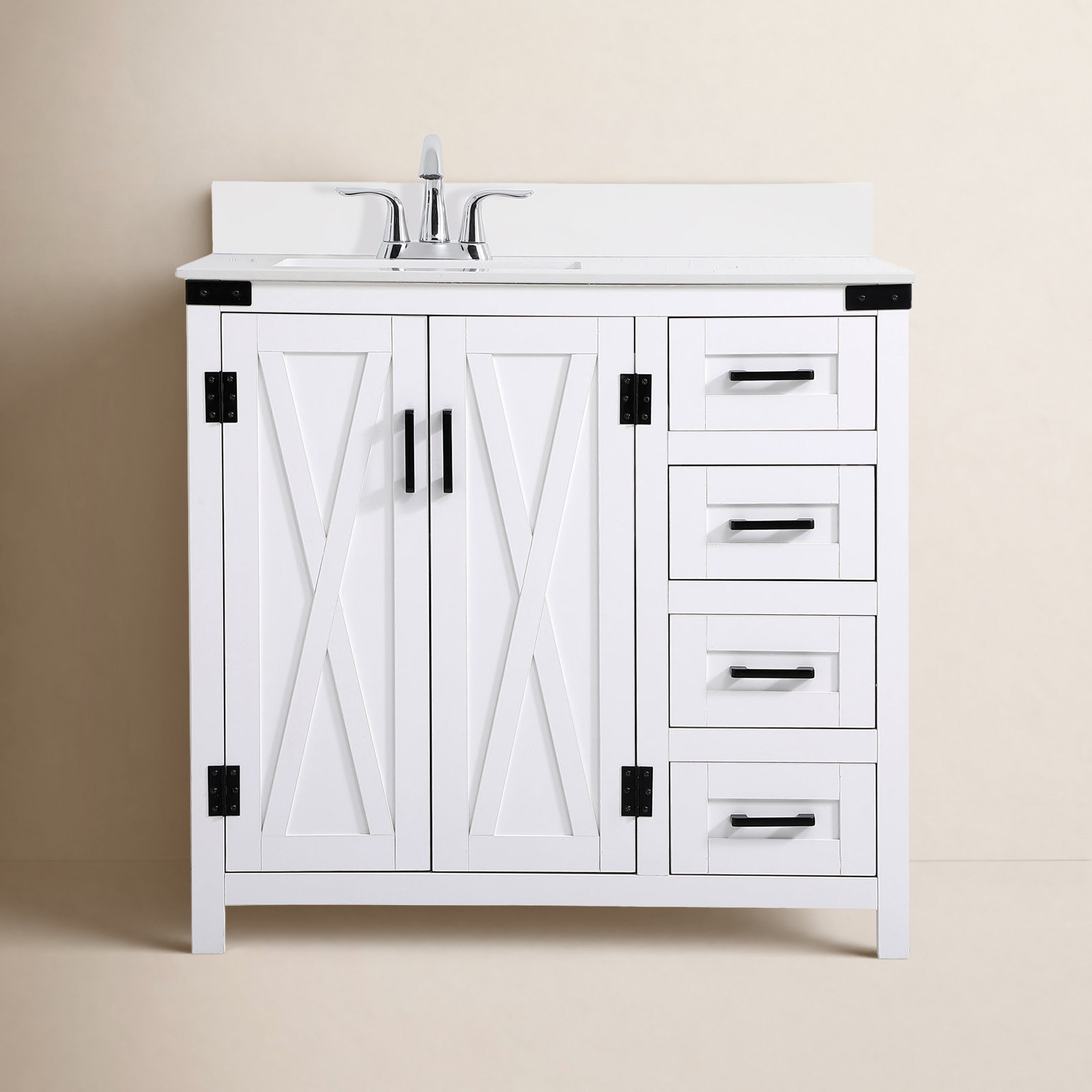 Slayton 36'' Single Bathroom Vanity, White