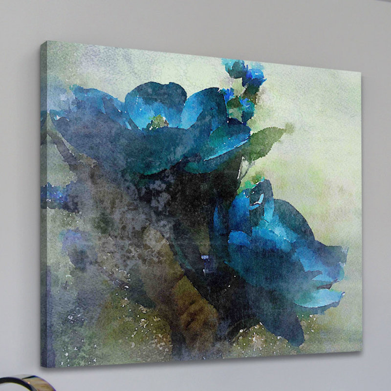 Spring Blue Flowers Canvas Print, 48" x 48"