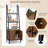4-Tier Ladder Shelf With Cabinet And Metal Frame