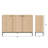 Connor 3-door Buffet In Natural Blonde Oak And Ivory-1704643331
