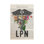 LPN, Licensed Practical Nurse With Flowers Print by Aged Pixel - Wrapped Canvas Print