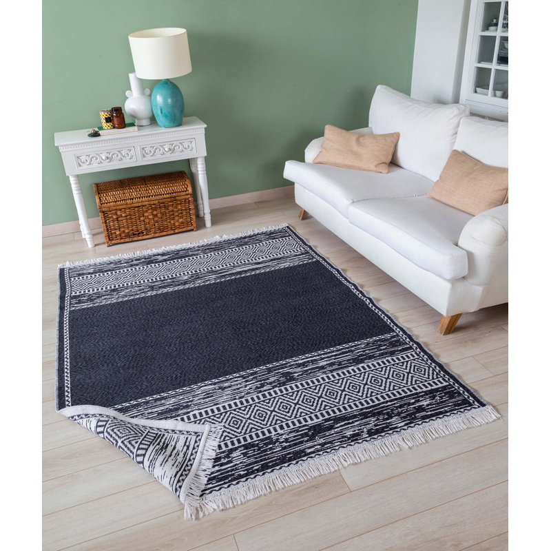 Rodrigez Cotton Striped Indoor Rug, Runner 2'8" x 9'11"