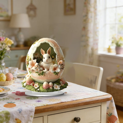 Décorations de Pâques, décorations plates en acrylique à plat, lapins et motifs d'œufs de Pâques, lapins mignons, décorations de bureau, accessoires décoratifs sur le thème de Pâques