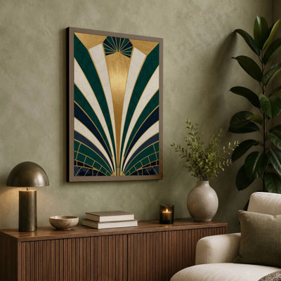 Deco Symmetry Art Deco - Wrapped Canvas