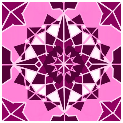 Couvertures roses à motif kaléidoscope