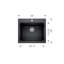 Évier à lessive encastré en composite de granit avec crépine Liven Silgranit 25 po x l 22 po-53108538