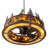 12 - Light Dimmable Drum Chandelier