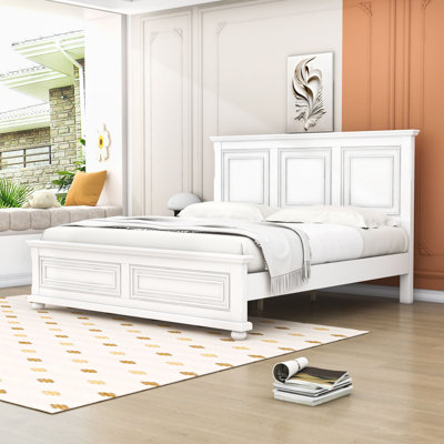 Lit plateforme en bois avec tête de lit Town and Country Style