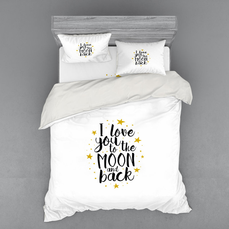 Ensemble de housse de couette Love, Housse de couette grand + 3 pièces supplémentair