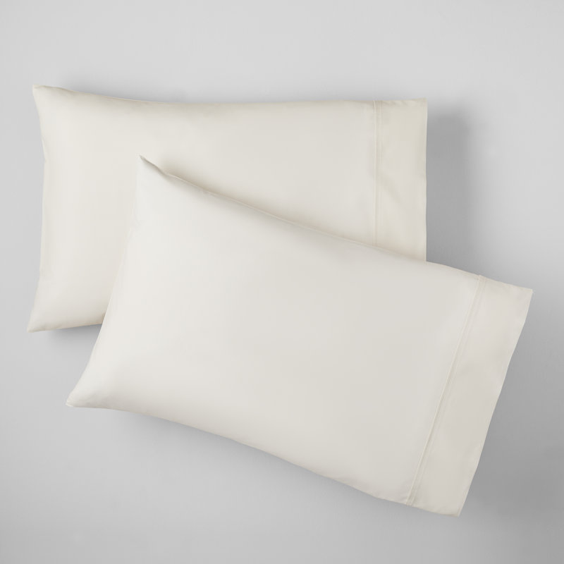 Ensemble de draps en percale de coton Coyer Classic, Ivoire, Ensemble de draps pour très grand lit + un drap-h
