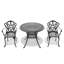 (Coussins de couleurs aléatoires) Ensemble 3 pièces de meubles de patio en aluminium coulé avec coussins-1830887682