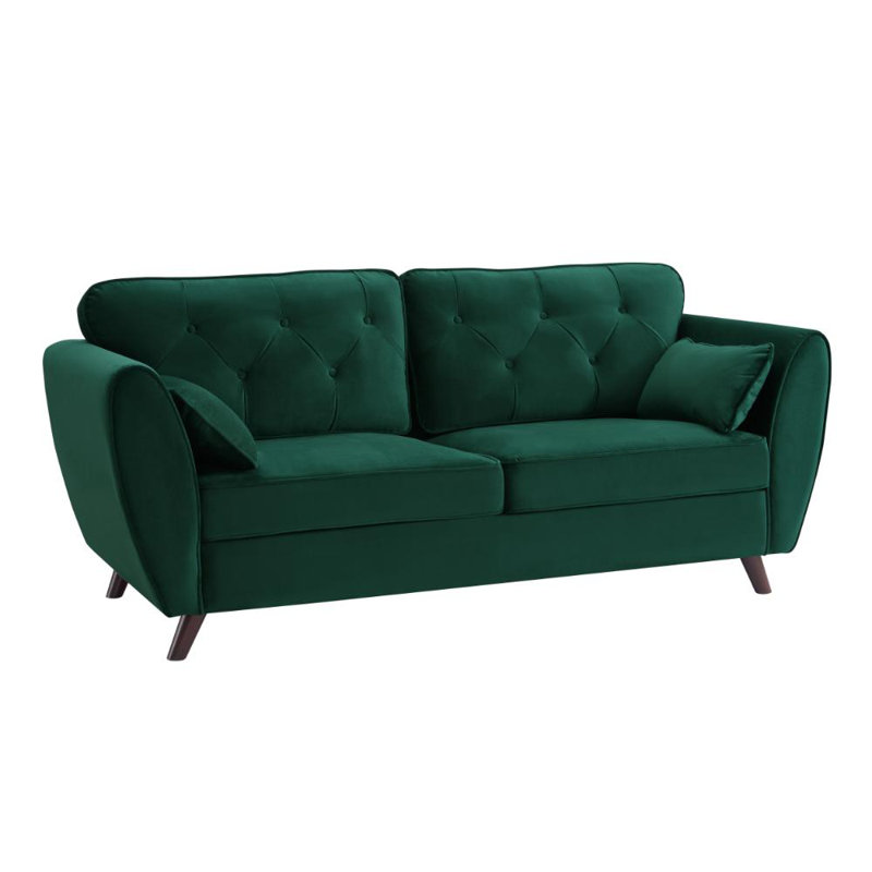 Wangara 3 Seater Sofa, Green Velvet