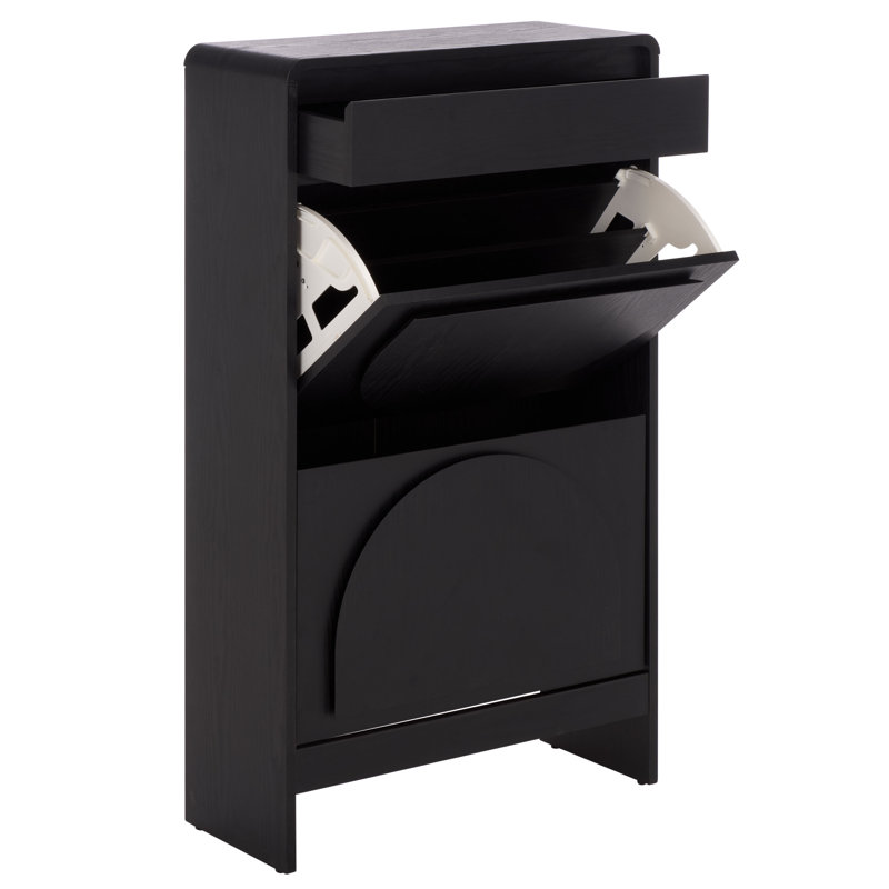 Willam Shoe Storage Cabinet, Black