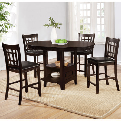 Guntersville 5-piece Oval Counter Height Dining Set Espresso
