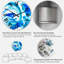Bleu et blanc encre nuage explosion - horloge murale moderne-1826963158
