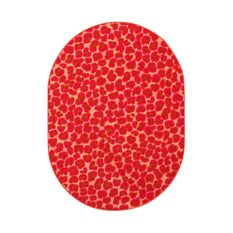 Imprimé animal demi-rond guépard, Oval 12 pi x 20 pi