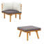 Ensemble de canapé d'angle d'extérieur 8 pièces Roma, table basse, bois d'acacia