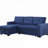 Upholstered Pull out Sectional Sofa with Chaise-889018499
