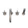 DreamLine Atlantic 12 in. x 8 in. Deck Mounted Tub Faucet with Handshower