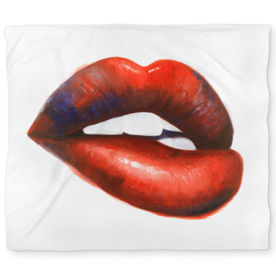 Beautiful Red Mouth Bedroom Figurative Duvet Cover | Home Decor