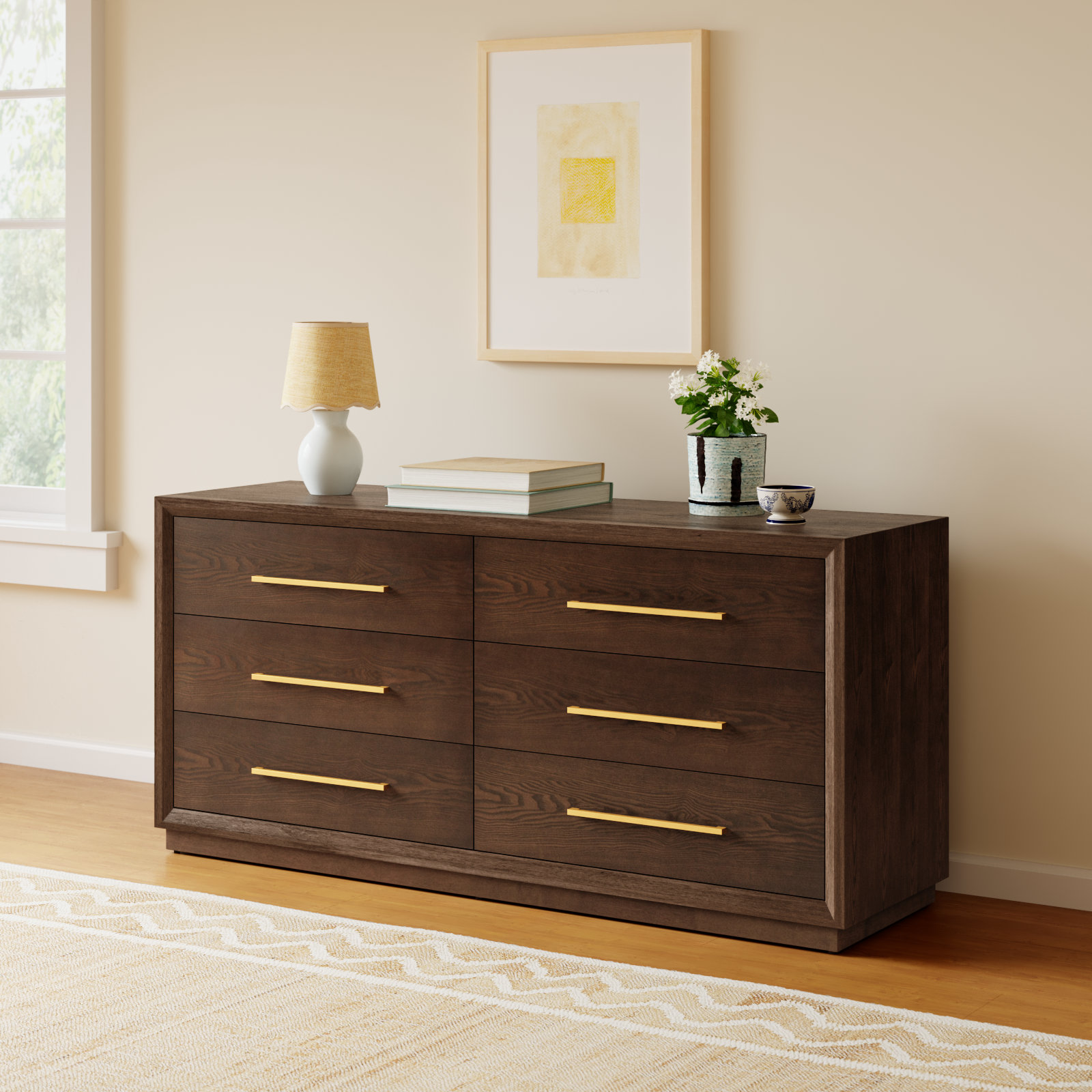 Langley 68" Double Dresser, Cherry