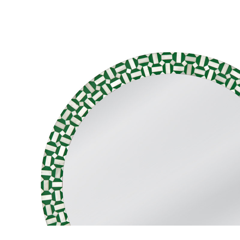 Alanis Bone Round Wall Mirror