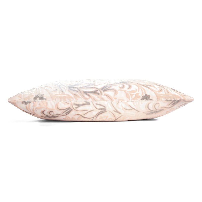 Prospect Park Lumbar Velvet Pillow Cover & Insert, Blush, 14" x 20"