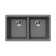 Houzer 31 in Slate Granite Composite Undermount 50/50 Double Bowl Kitchen Sink - M-300U SLATE