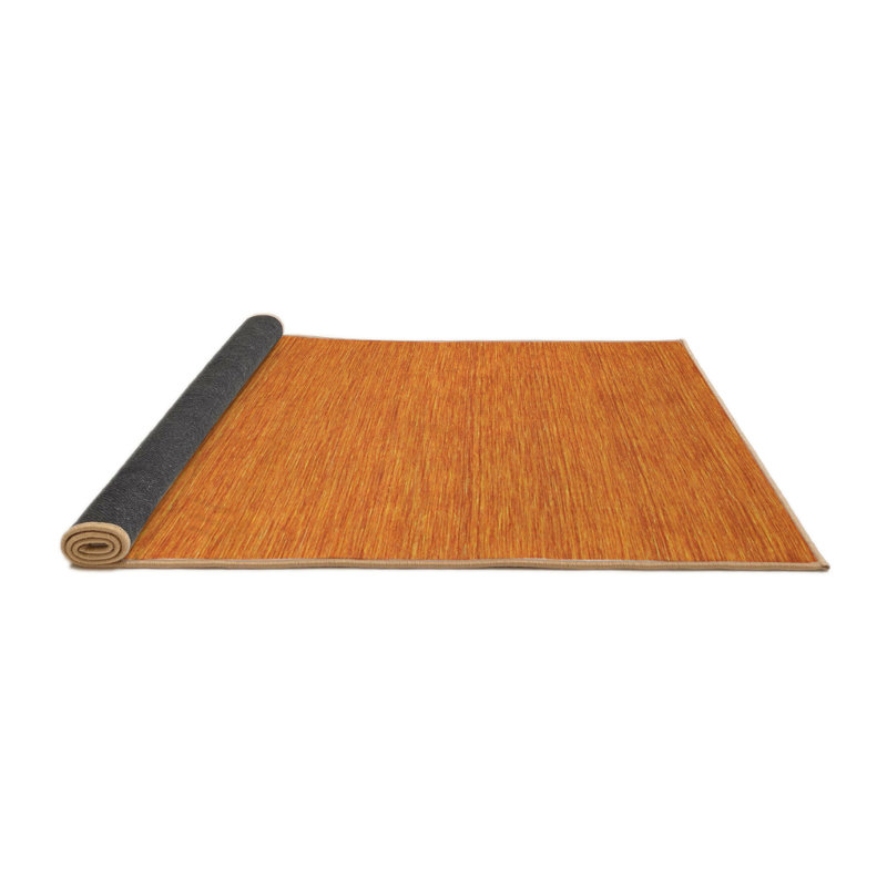 Tapis contemporain orange, Rond 6 pi x 6 pi