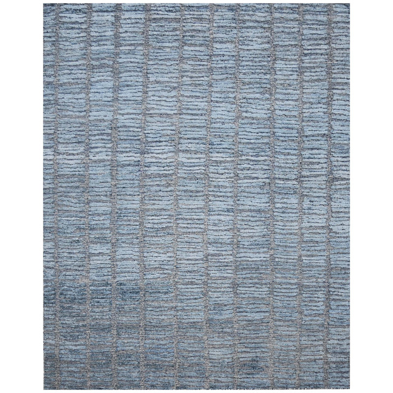 Area Rug in Blue/Gray, Rectangle 8' x 10'