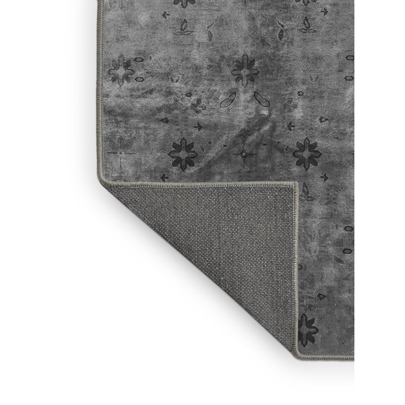 Tapis d'intérieur gris en laine Tonya, Tapis de couloir 2 pi x 5 pi