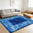 Blue Geo carpet-easy to clean, machine-washable, soft and comfortable; suitable for door mats, kitchens, living rooms, bedrooms, corridors, and laundry areas. Easy to clean, durable carpet for home decoration.-1948917356
