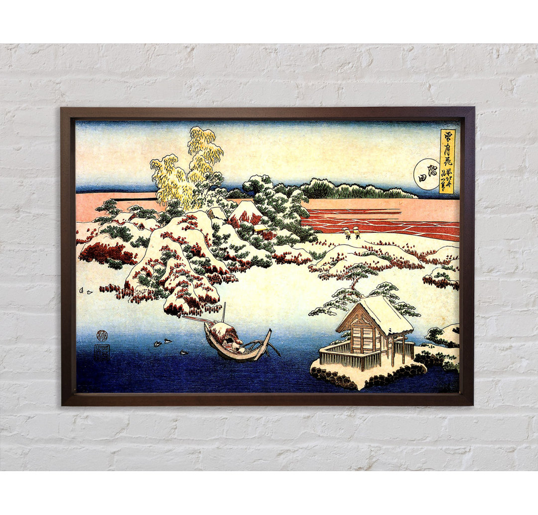 Hokusai Winterlandschaft von Suda - Einzelbildrahmen Kunstdrucke auf Leinwand