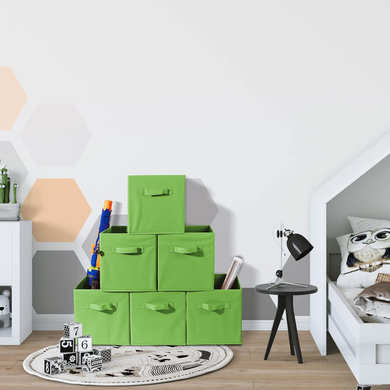 Panier de rangement pliable et pliable, vert
